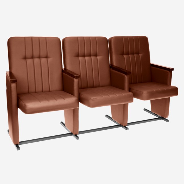 Трехместные секции стульев для актовых залов КР 24х3